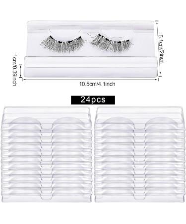 MWoot 24 Rectangle Clear Eyelash Holder | Plastic Container for Eyelash Storage | Perfect for Organizing False Lashes - Buy Online on GoSupps.com