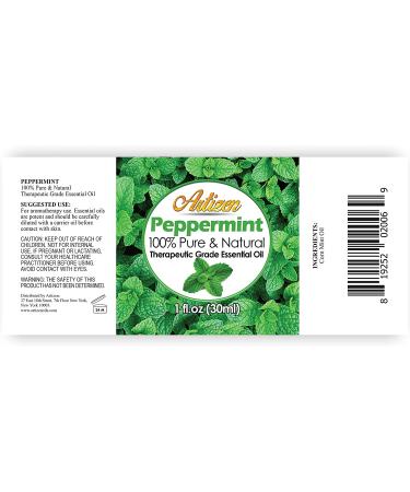 Artizen Peppermint Essential Oil - 30ml (1 fl oz) - 100% Pure and Natural - Buy Online on GoSupps.com