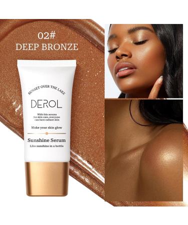 Body Bronzing Drops Liquid Bronzer Powder for Face and Body Illuminating Light Tanning Serum for Body Natural Rose Finish for Flawless Skin and Radiance - Buy Online on GoSupps.com