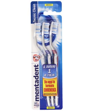 Mentadent 3 medium -sized toothbrushes - Buy Online on GoSupps.com