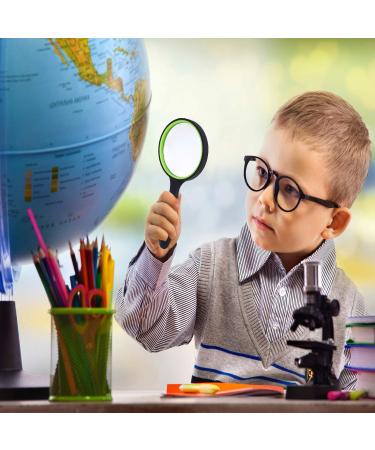 Magnifying Glass Jiasoval 10X Handheld Reading Magnifier with Non-Slip Soft Rubber Handle 75mm Magnifying Lens (Green) - Buy Online on GoSupps.com