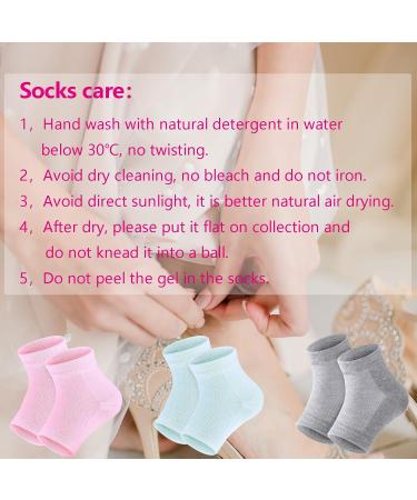 Buy 3 Pairs Moisturizing Gel Heel Socks | Soft Open Toe Socks for Dry Skin Care | International Shipping Available - Buy Online on GoSupps.com