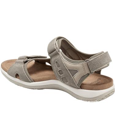 Earth Origins Womens Skylar Slip Resistant Suede Sandals - Granite, Size 8 - Buy Online on GoSupps.com