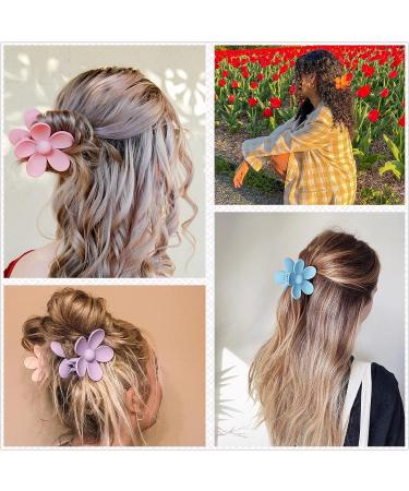 8PCS Large Flower Hair Claw Clips for Women - Strong Hold for Thick and Thin Hair - 8 Colors - Buy Online on GoSupps.com