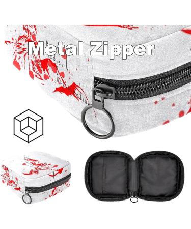 Menstruation Pad Bag with Zipper | Gothic Women's Napkin & Tampon Bag | Stylish Collective Bags for Girls - Buy Online on GoSupps.com