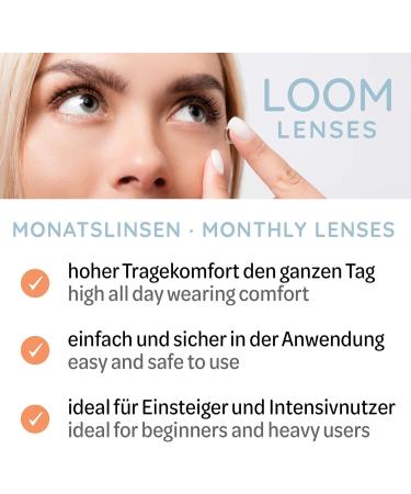 Buy Loom Monthly Soft Contact Lenses -6 Pieces | -4.25 Diopters | BC 8.6 | Dia 14.2 | International Shipping Available - Buy Online on GoSupps.com