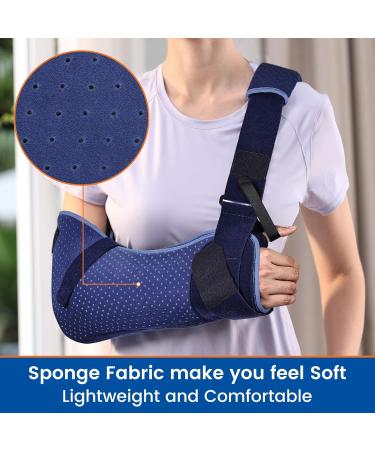 Arm Sling for Shoulder Injury - Comfort Immobilizer Brace with Waist Strap for Rotator Cuff Surgery (Right Arm Large 40-51 inch - Buy Online on GoSupps.com