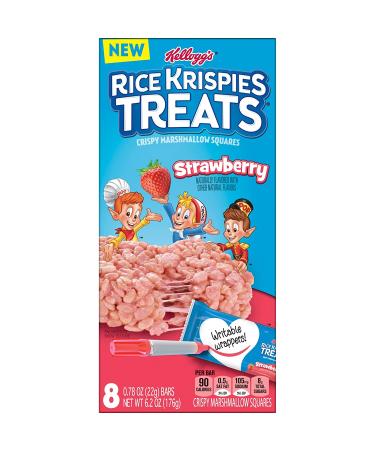 Rice Krispies Treats Marshmallow Snack Bars - Strawberry Flavor - 6.2oz (8 Bars) | Kids' Snacks - Buy Online on GoSupps.com