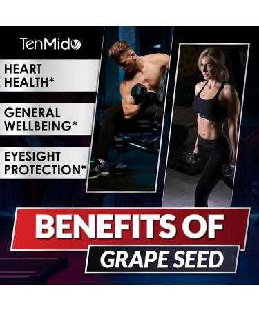 Tenmido 9in1 Grape Seed Extract Liquid Drops with Elderberry Bilberry Acai Berry Lutein Zeaxanthin and More - Antioxidant & Immune System Support - 30ml 1 Fl Oz - Buy Online on GoSupps.com