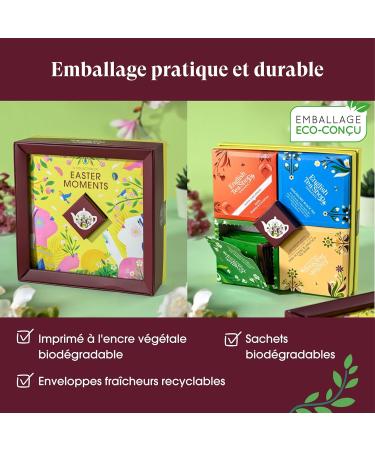 English Tea Shop - Coffret th s et infusions bio - Moments de bonheur - 3 th s et 1 tisane bio dans une bo te de 32 sachets - Cadeau offrir - Buy Online on GoSupps.com