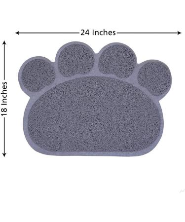 Cloud Heart Pet Food Mat for Dogs and Cats Waterproof Non-Slip Pet Feeding mat bowl mat (Medium(60x45cm) Grey) Paw Grey - Buy Online on GoSupps.com