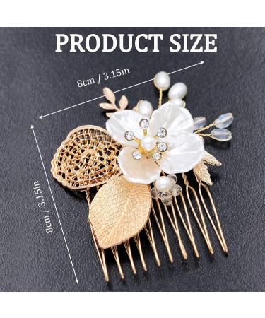 Rhinestone Pearl Bridal Hair Comb Slides - Wedding Hair Accessories for Bride & Bridesmaids - Buy Online on GoSupps.com