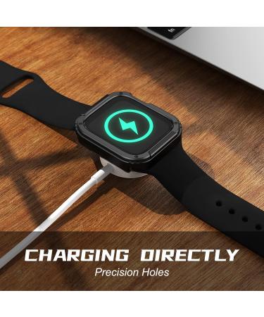 Adepoy 2 Pack Rugged Case Compatible for Apple Watch 44mm Series SE/6/5/4 with Tempered Glass Screen Protector Military All Around Hard TPU Protective Cover Case Shockproof Bumper for iWatch Men 44mm 44mm Black*2 - Buy Online on GoSupps.com