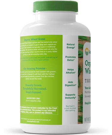 Buy Amazing Grass Organic Wheat Grass Tablets - 200 Tablets for Natural Wellness - Buy Online on GoSupps.com