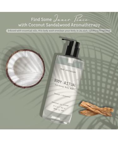 Muse Bath Apothecary Coconut Sandalwood Body Wash - Hydrating Aromatherapy Body Wash for Women & Men - 32oz (2 Pack) - Buy Online on GoSupps.com