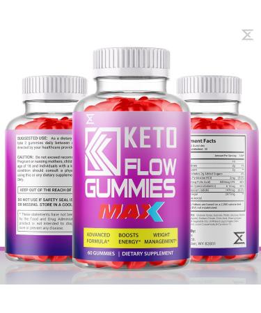 Keto Flow ACV Gummies Max 3000mg - 60 Keto Gummy Bears for Keto Flow Support - Buy Online on GoSupps.com