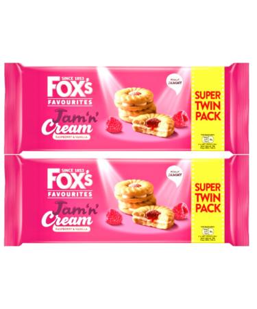 Fox's Jam 'N' Cream Biscuits Super Twin Pack 300g x 2 Packs