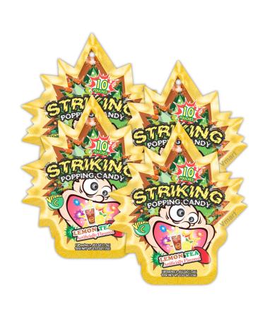 Striking Popping Candy Lemon Tea Flavour 15g (Pack of 4)