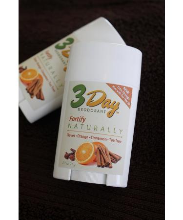 3-Day Natural Deodorant - New Softer Formula - All Natural Farm Tested (2.5 oz Stick) Gluten Free Aluminum Free (Fortify) - Buy Online on GoSupps.com