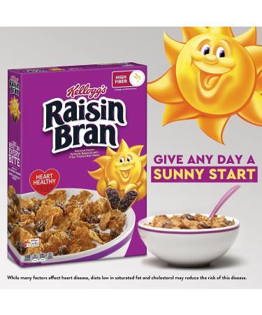 Kellogg's Raisin Bran High-Fiber Cereal 16.6oz Box - Heart Healthy Breakfast Cereal - Buy Online on GoSupps.com