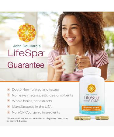 LifeSpa Whole Herbs Brahmi Brain Capsules | Supports Brain Function and Mental Focus | Gotu Kola Supports Brain Lymph & Skin Health | 90 Capsules 500mg - Buy Online on GoSupps.com