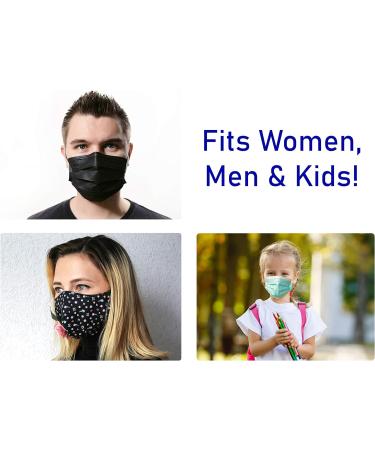 Mandala Crafts Mask Adjuster Elastic Cord Locks - Pack of 200 Black and White Face Mask Tightener Clips for Adjustable Ear Loops and Drawstrings - Buy Online on GoSupps.com