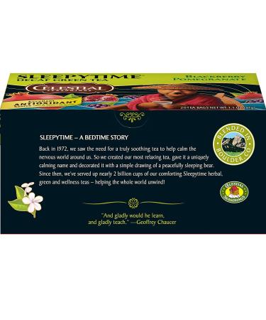 Celestial Seasonings Sleepytime Decaf Blackberry Pomegranate Green Tea 20 Tea Bags, Pack of 6 - Buy Online on GoSupps.com