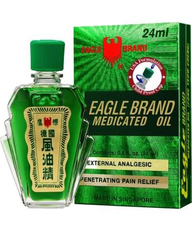 Eagle Brand Medicated Oil 24ML (0.8 OZ) x3pk - External Analgesic for Pain Relief - Buy Online on GoSupps.com