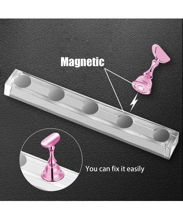 4 Sets Pink Magnetic Nail Stand for Press on Nails Display | Beginner Acrylic Nail Art Kit with Salon Accessories - Buy Online on GoSupps.com