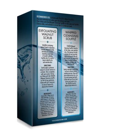 Exfoliating Scrub Set | Natural Spa Bath & Shower Kit for Men & Women | Anti-Aging Face Cleanser & Walnut Body Scrub | Perfect Skin Care Gift Set - Buy Online on GoSupps.com