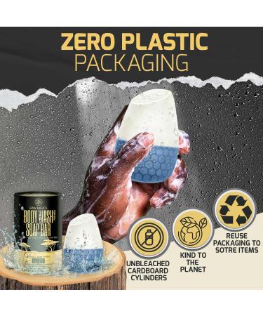 Natural Men's Body Wash Bar - Zero Waste Travel Size Vegan Sulfate-Free with Tea Tree Oil & Shea Butter - Eco-Friendly 16 oz - Buy Online on GoSupps.com