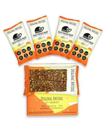 San Diego Bar | Raw Vegan Gluten & Soy Free Nutrition Meal Bar with No Added Sugars - 10g Protein from Only 5 All Natural Whole Food Ingredients. Pecan + Pumpkin Seeds (2.22 Oz Energy Bars 4 Pack) Original Antioxi 4 Pack