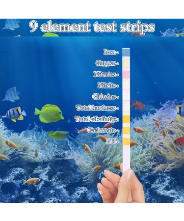 100-Piece 9-in-1 Aquarium Test Strip Kit - Complete Water Quality Testing for Iron Copper Nitrate Chlorine & pH - Buy Online on GoSupps.com