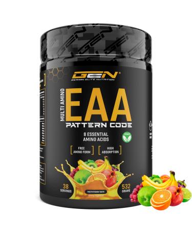 EAA powder - 532 g - Human code formula - All 8 essential amino acids - Amino workout drink - Delicious taste & top solubility - vegan - (multivitamin) multivitamin 38 portions (1 Pack) - Buy Online on GoSupps.com