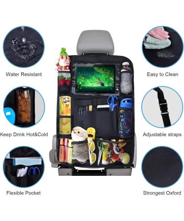 Buy Aiqinu Waterproof Car Backrest Protection & Organizer - 2 Pack Black Oxford Cloth Seat Organizer for Kids | Ample Storage Space & Easy Care - Buy Online on GoSupps.com