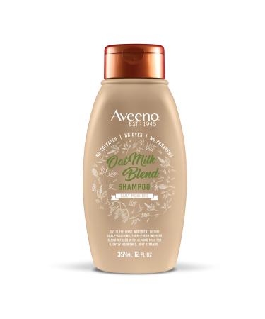 Aveeno Farm-Fresh Oat Milk Sulfate-Free Shampoo with Colloidal Oatmeal & Almond Milk, Moisturizing Shampoo for All Hair Types, Safe for Color-Treated Hair, Paraben & Dye-Free, 12 Fl Oz - Buy Online on GoSupps.com