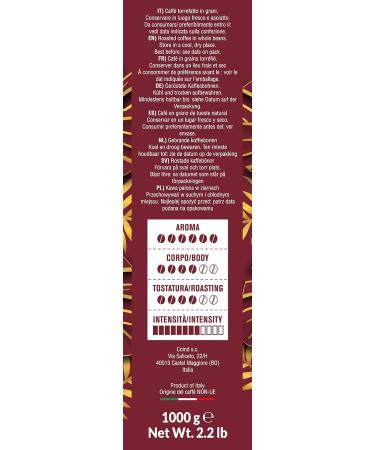 Consuelo "Colombia" Whole Bean Coffee Medium Roast Fairtrade 100% Arabica 1KG Roasted in Italy - Buy Online on GoSupps.com