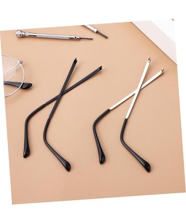 Lurrose Glasses Repair Set - 2 Pairs of Black Eyeglass Arms & Legs | Metal Sunglasses Bracket Accessories for Men & Women - Buy Online on GoSupps.com
