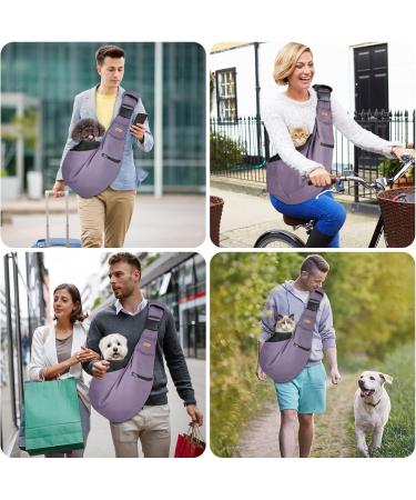 Cuby Dog Carrier Bag for Small Dogs - Hands-Free Breathable Cotton Travel Bag for Pets (Purple Violet) - Buy Online on GoSupps.com