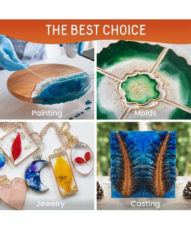 40oz Crystal Clear Epoxy Resin Kit - Non Yellowing for Crafts, Coating, DIY, Casting, Jewelry Making, Tumblers - Includes 20oz Resin, 20oz Hardener, Measuring Cups, Sticks & More - Buy Online on GoSupps.com