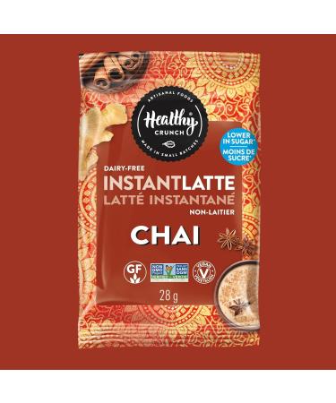 Healthy Crunch Instant Latte - Chai Latte - 2 Units x 112g - Gluten-Free Tree Nut-Free Peanut-Free Facility - Our School Approved - Safe For Allergies - Perfect For Quick Delicious Drinks Anytime - Buy Online on GoSupps.com