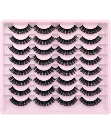 JIMIRE Russian Strip Volume Eyelashes DD Curl Fluffy False Eyelashes Look Like Lash Extensions Natural Lashes 16 Pairs Pack Russian Strip 16 Pairs -1 - Buy Online on GoSupps.com