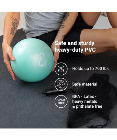 Live Infinitely 9 Barre Pilates Ball - Anti Burst Mini Ball for Yoga & Exercise - Includes Hand Pump & eBook - Mint Color - Buy Online on GoSupps.com