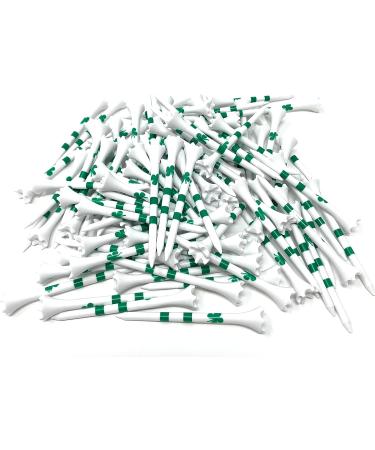 NorthPointe Four Leaf Clover Shamrock Plastic Golf Tees - White/Green (100 Pack) - Buy Online on GoSupps.com