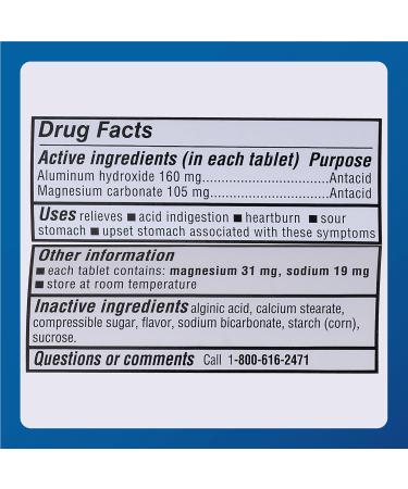 Major Acid Gone Extra Strength Antacid Chewable Tablets - Anti-Acid Relief - Acid Reflux Medicine for Adults - Upset Stomach Acid Indigestion and Heartburn Relief - Long-Lasting - 100-Count (2 Pack) - Buy Online on GoSupps.com