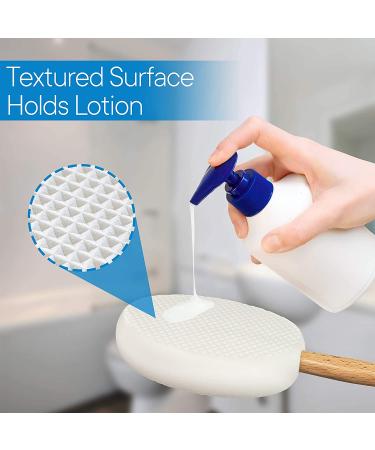 RMS 17.5 Long Lotion Applicator with 4 Pads - Easy Reach Body Wash Shower Brush for Men & Women - Travel Bag Included - Buy Online on GoSupps.com