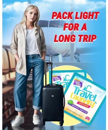 Skywin Travel Laundry Detergent 10 ml - 8 Pack | Effective Travel Soap for Sink Washing | Essential for International Travel - Buy Online on GoSupps.com