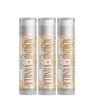 Almond + Vanilla Lip Balm - Set of Three