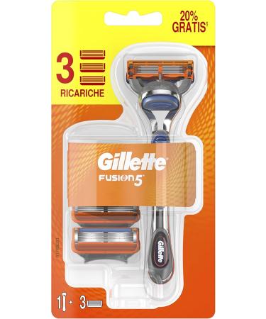 Buy Gillette Fusion 5 Men's Razor with 3 Replacement Blades - International Shipping Available - Buy Online on GoSupps.com