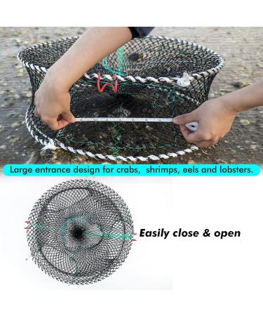 Anglerbasics Portable Crab Trap | Fish Trap for Minnow, Crawfish, Shrimp, Lobster | Bait Snare Trap (17.72x7.87) - Buy Online on GoSupps.com